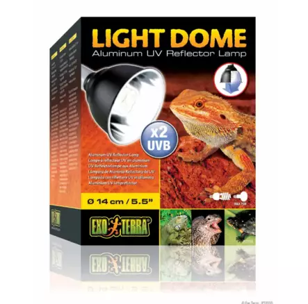 Lampunkupu 14cm 5.5" 2xUVB max 75W Light Dome Exoterra - Terraarion tarvikkeet ja kuivikkeet - 014719 - 1