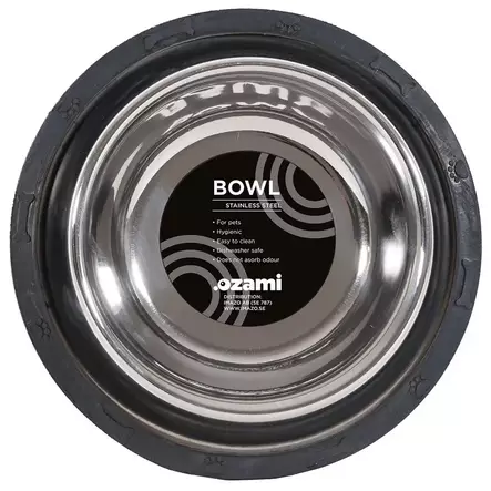 Metallikuppi kumireunalla eri kokoja OZami - Koiran metallikupit ja telineet - 055669 - 1