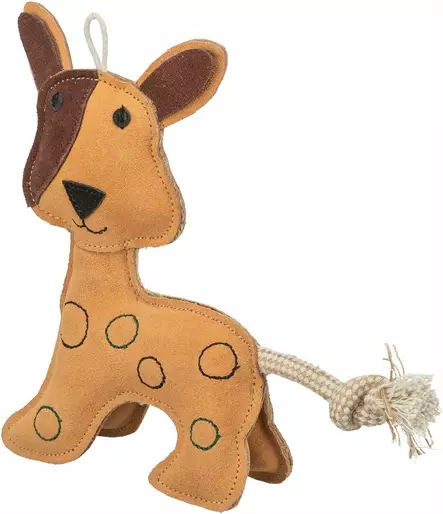 Nahkalelu Koira 25cm ruskea Trixie - Koiran pehmolelut - 057929 - 2