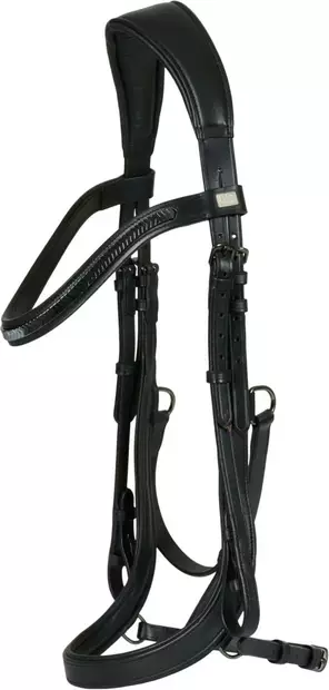 Suitset Tine anatomiset XFULL musta + 16mm grip-ohjat HorseGuard - Ratsuhevosen suitset ja turpahihnat - 054459 - 1