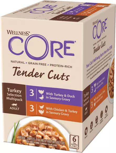Turkey Tender Cuts Multipack 6x85g CORE cat - Aikuisten kissojen säilykkeet - 055029 - 1