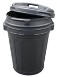 Säilytystynnyri 70L 62x43cm musta HAC - Koiranruoan säilytys ja annostelu - 024729 - 1