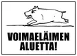 Kyltti Voimaeläimen aluetta! piirroskoira - Varoitus- ja huomiokyltit - 055969 - 1