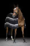 Fleecehuopa Squared L 210x190cm musta-raidallinen HorseGuard - Hevosen kuivatusloimet - 059919 - 1