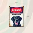 Metallikyltti "Beware! Labrador" 21x14,8cm Flamingo - Varoitus- ja huomiokyltit - 059339 - 2