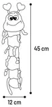 Pehmotoukka Lieve Catepillar 45cm punainen Flamingo - Koiran pehmolelut - 055569 - 3