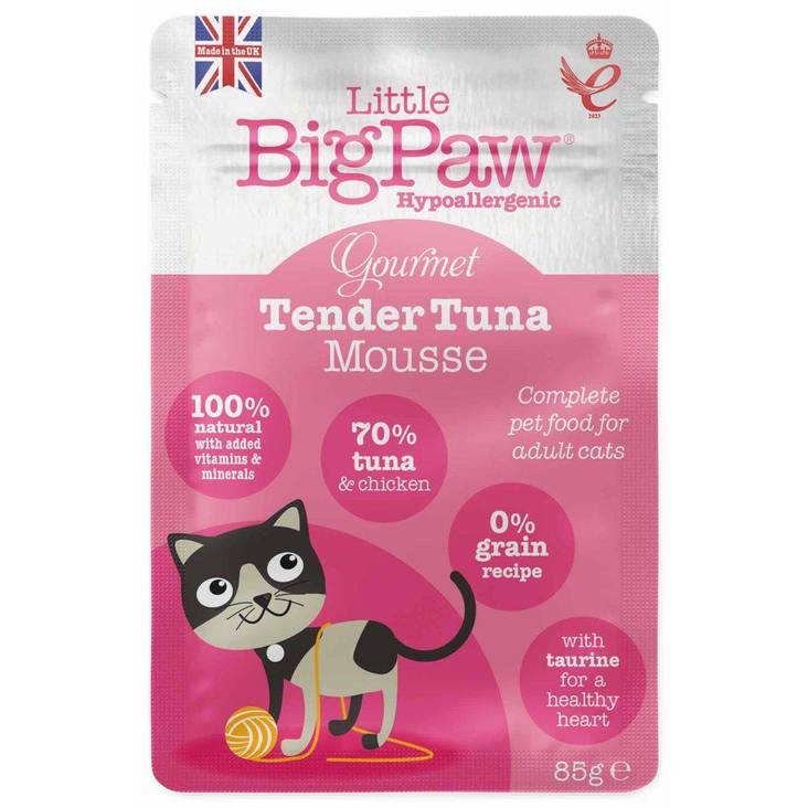 Atlantin tonnikala Gourmet Tender Mousse 85g säilyke Little BigPaw Cat - Aikuisten kissojen säilykkeet - 038709 - 1