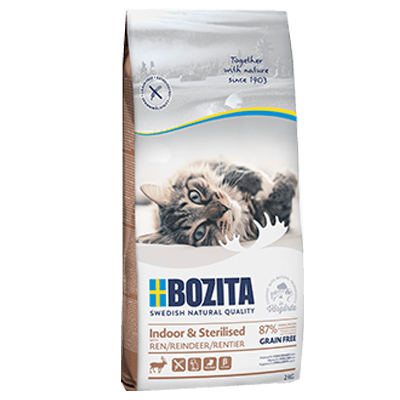 Bozita Indoor & Sterilized Grain free Reindeer - Kissan kuivaruoat aikuisille kissoille - 015879 - 1