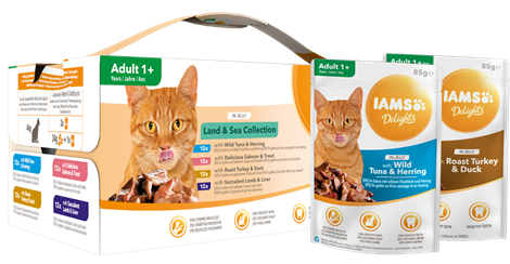 Delights Land & Sea Collection hyytelössä 48x85g Jumbopack Iams - Aikuisten kissojen säilykkeet - 006519 - 3