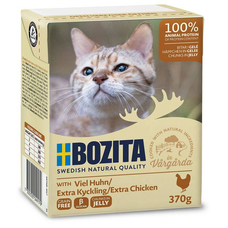 Extra Kana 370g geeli Bozita Cat - Aikuisten kissojen säilykkeet - 004539 - 2