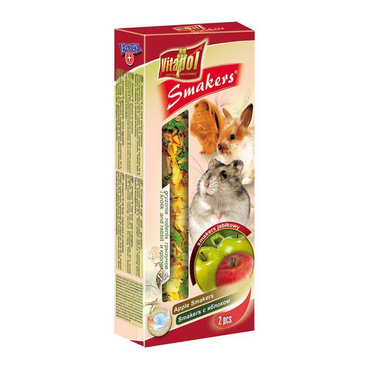 Herkkutangot omena 2kpl 90g Vitapol - Pieneläinten herkut ja namipalat - 029109 - 1