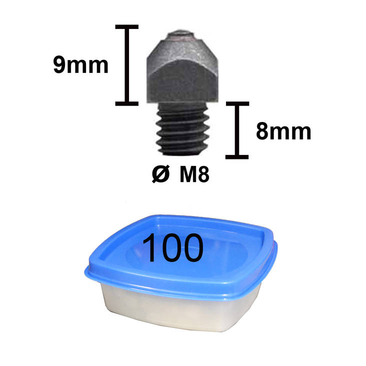 Hokki Nr.10 9mm 8/M8 Tuna - Hevosenkengän hokit ja hokkiavaimet - 011419 - 1