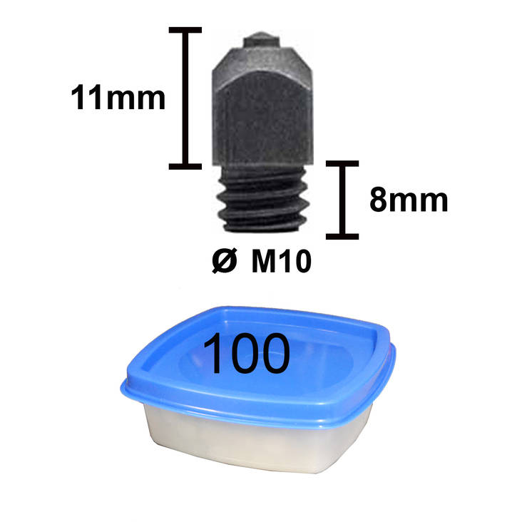 Hokki Nr.8 11mm 8/M10 Tuna - Hevosenkengän hokit ja hokkiavaimet - 011739 - 1