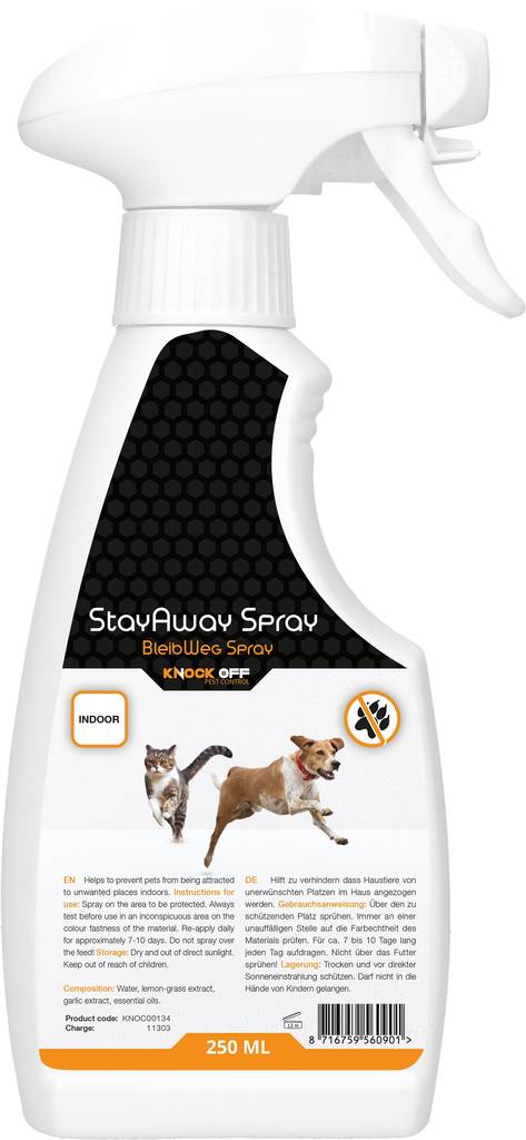 Karkoite Stay Away 250ml Knock Off - Kissan karkotteet sisä- ja ulkokäyttöön - 035379 - 1