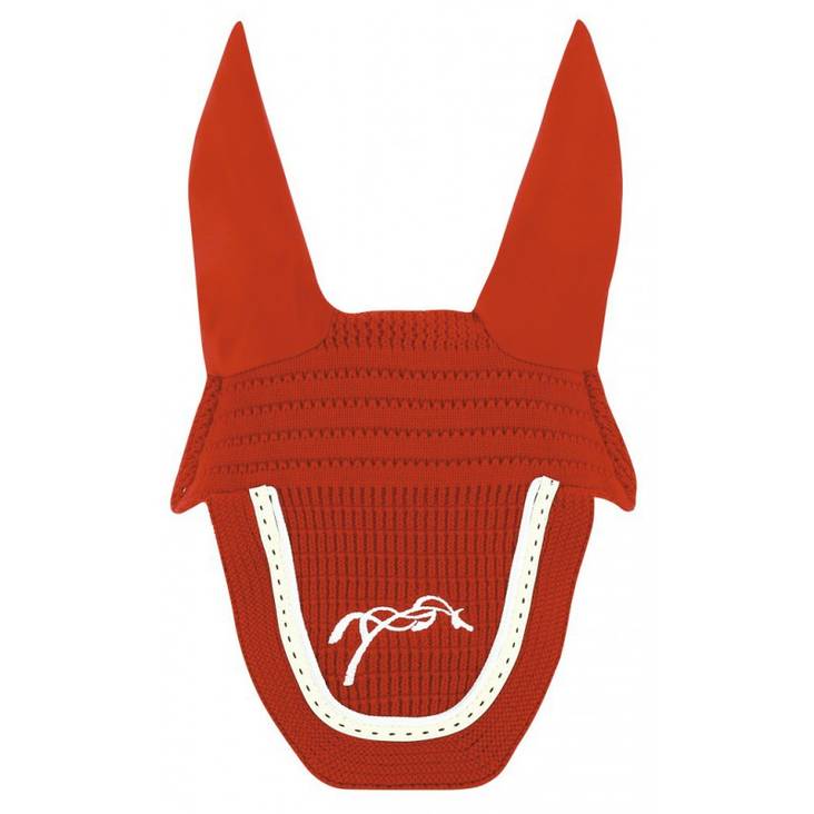 Korvahuppu FULL puna/valk Penelope - Ratsuhevosen huput ja korvapallot - 017529 - 1