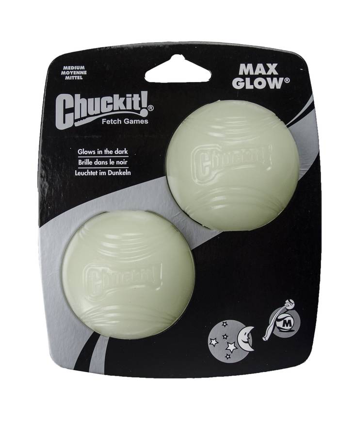 Kumipallo Max Glow M 6cm 2kpl Chuckit - Koiran pallot ja heittolelut - 028899 - 1