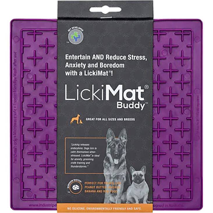 LickiMat Buddy 20x20cm lila - Aktivoivat ja ahmimisenesto ruokakupit - 030319 - 1