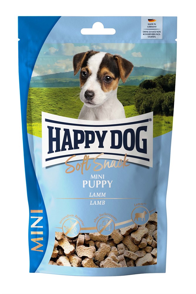 Makupala Soft Snack Mini Puppy Lamb 100g Happy Dog - Koiran herkut ja makupalat - 038279 - 1