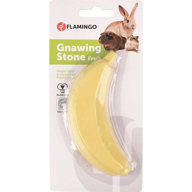 Mineraalikivi pieneläimille banaani 50g Flamingo - Pieneläinten suola- ja mineraalikivet - 028089 - 1