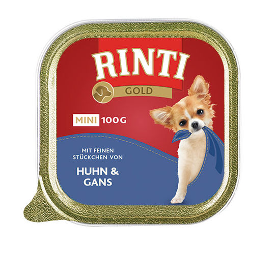 Mini Kana Hanhi 100g vuoka Gold Rinti - Koiran säilykkeet aikuisille koirille - 003769 - 1