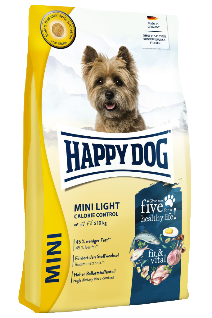 Mini Light Calorie Control Fit & Vital Happy Dog - Koiran kuivaruoat aikuisille koirille - 035969 - 2