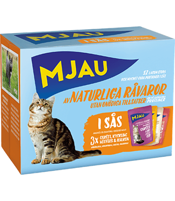 Multibox Lihamaut 12x85g kastike MJAU - Aikuisten kissojen säilykkeet - 009439 - 1