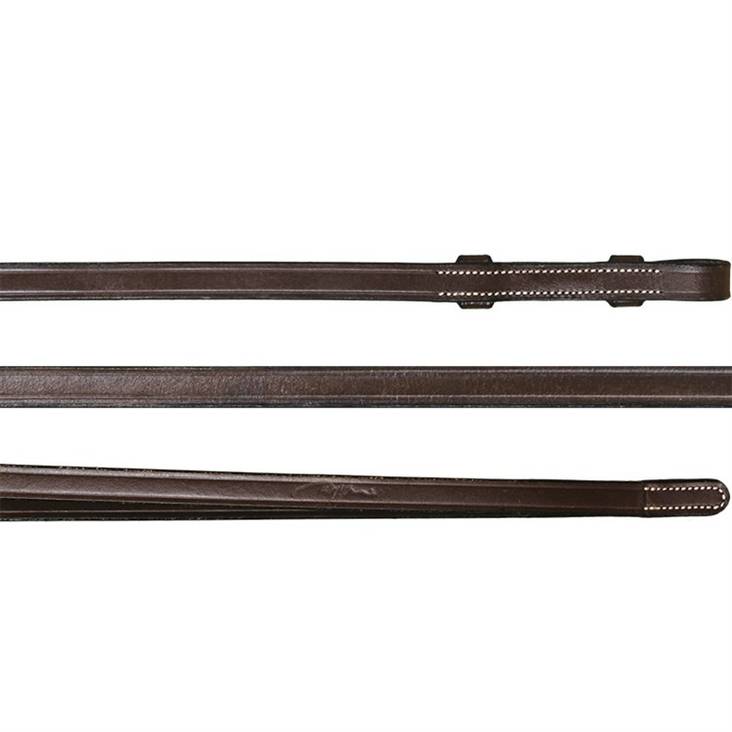 Nahkaohjat 13mm Working Collection sileät ruskeat Dyon - Ratsuhevosen ohjat ja apuohjat - 029379 - 1