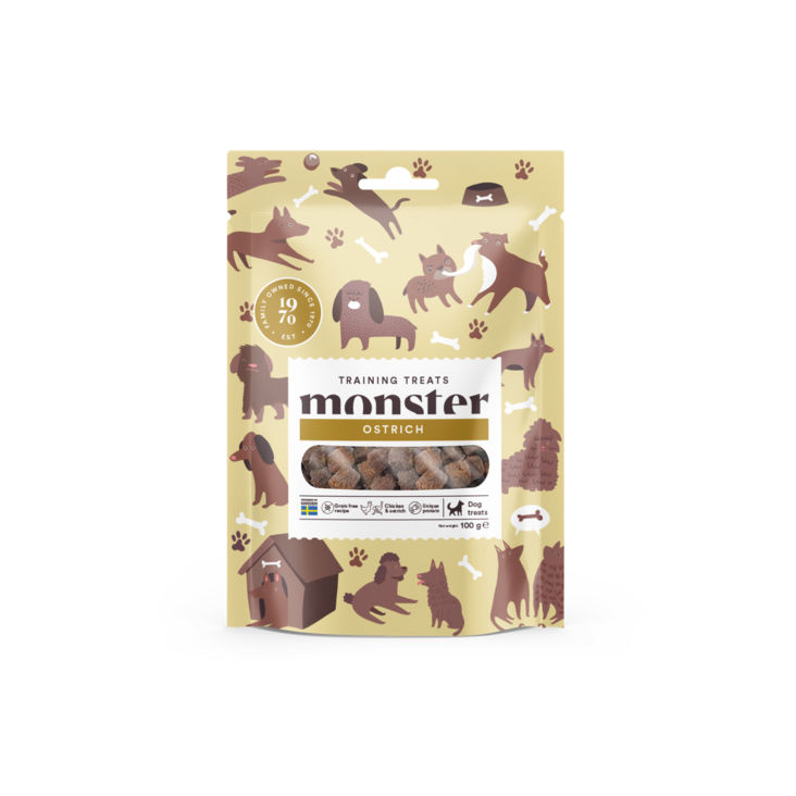 Namipala strutsi kana 100g Dog monster - Koiran herkut ja makupalat - 036449 - 1