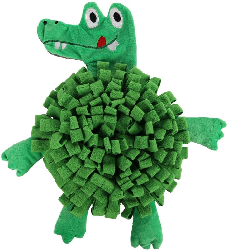 Nuuskukrokotiili Njammie 34x38cm vihreä Flamingo - Koiran aktivointilelut - 035249 - 1