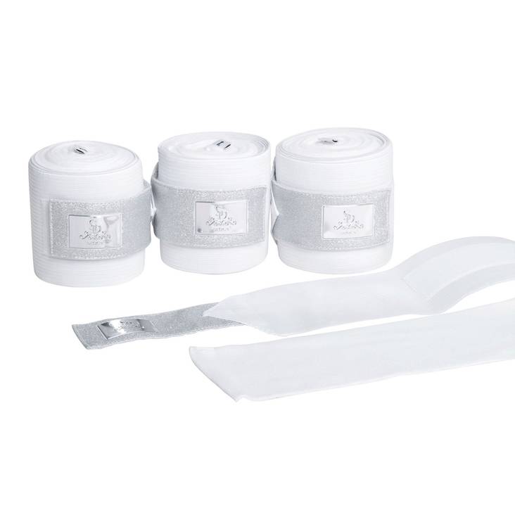 Pintelit elastinenfleece 4kpl valkeat SD - Hevosen pintelit - 025449 - 1