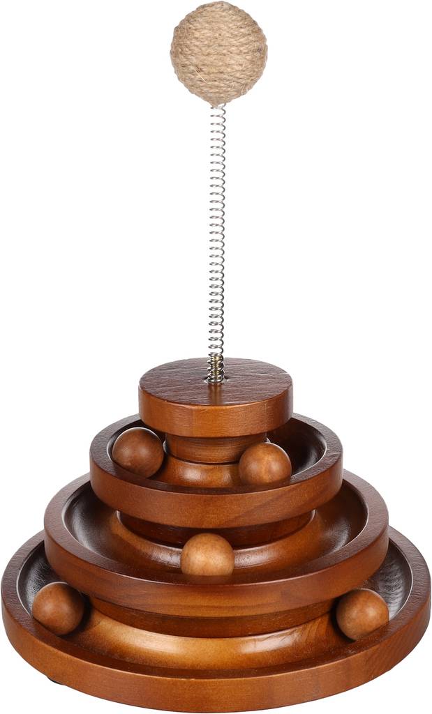 Puinen pallopeli kissalle Paw n Play 21,5x30cm ruskea Flamingo - Kissan aktivointilelut - 038219 - 1