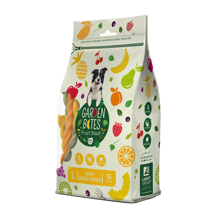 Puruherkku Fruity Swirl L 16cm 15kpl Garden Bites - Koiran herkut ja makupalat - 033059 - 1