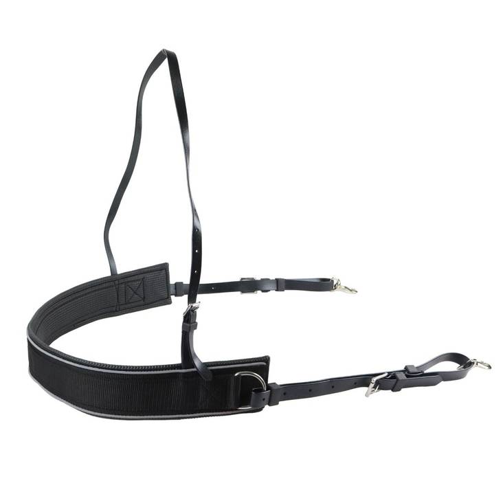 Rintaremmi topattu leveä synteettinen Full musta Star Tack - Ravurin valjaspaketit, silat & silanosat - 029609 - 1