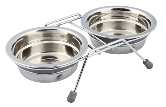 Ruokabaari 2x250ml Eat on Feet Trixie - Koiran metallikupit ja telineet - 018239 - 1