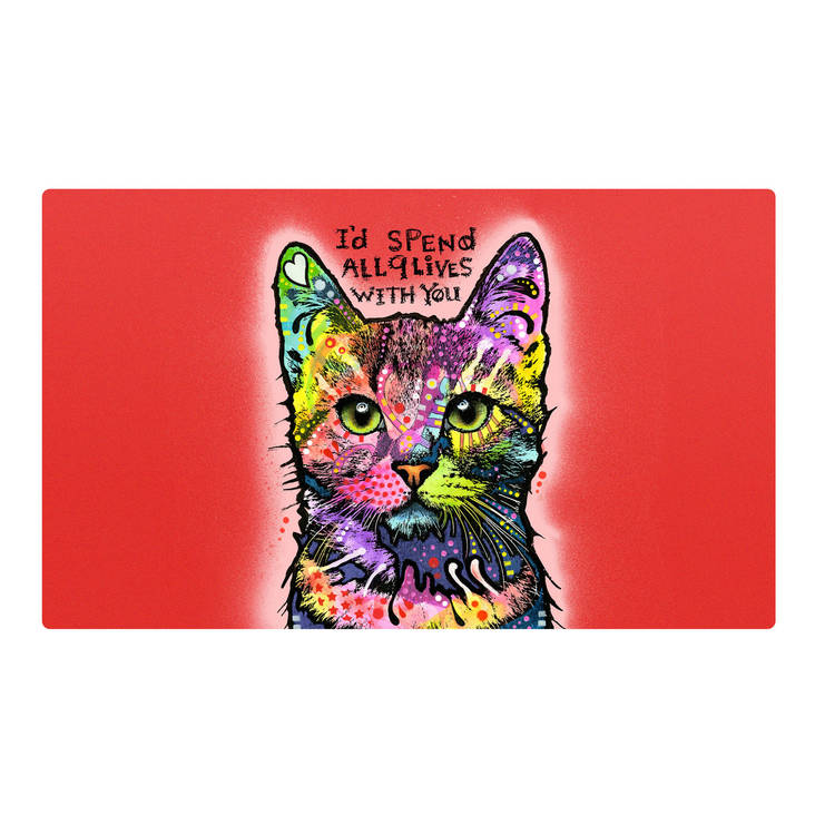 Ruokailualusta 9 Lives 51x30cm Drymate - Kissan ruokinta-alustat - 015659 - 1