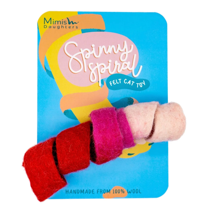 Spiraalilelu kissalle Spinny Spiral 6x14cm Mimis Daughters - Kissan hiiret, linnut, perhoset ym. - 039929 - 1