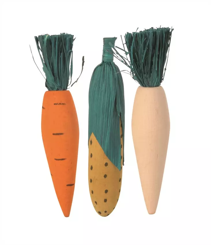 Puukasvikset oljilla 3kpl Trixie - Pieneläinten lelut ja puuhasteltavat - 044569 - 1