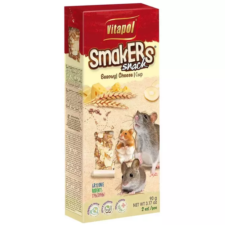 Herkkutangot juusto 2kpl 90g Vitapol - Pieneläinten herkut ja namipalat - 044629 - 1