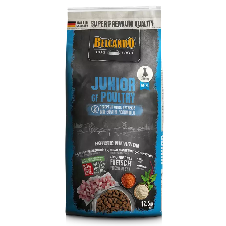 Junior Grain Free Poultry 12,5kg Belcando - Kuivaruoat pennuille ja kasvatukseen - 045389 - 1