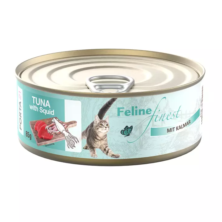 Adult Tonnikala Kalmari 85g hyytelö Feline Finest Porta21 - Aikuisten kissojen säilykkeet - 046869 - 1