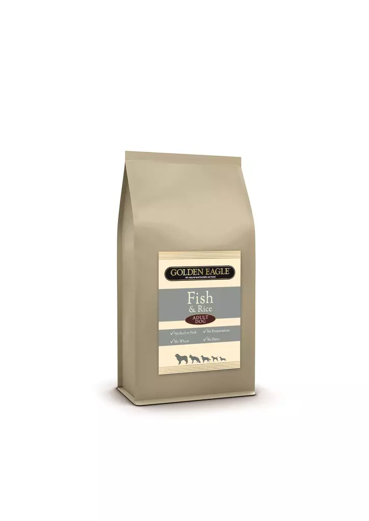 Adult Fish & Rice 20/9 Naturally Golden Eagle - Koiran kuivaruoat aikuisille koirille - 052859 - 2