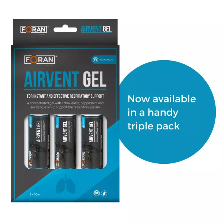 Airvent geeli 50ml Tripla paketti Foran Equine - Lisäravinteet hevosen hengitysteille - 050729 - 1