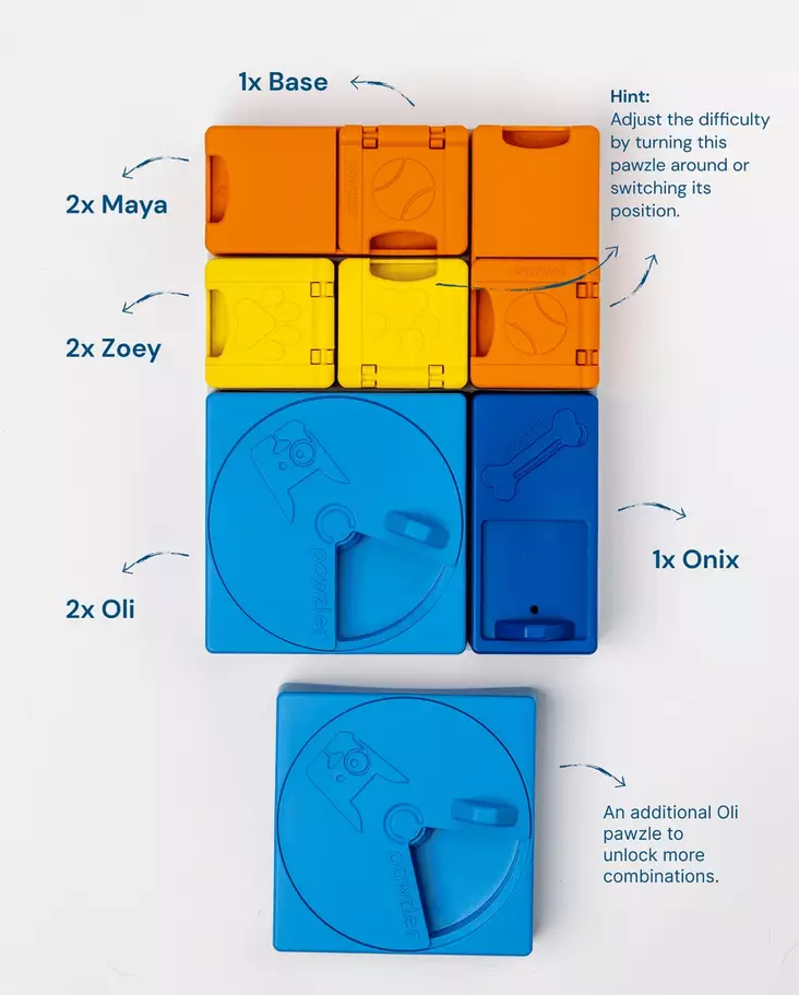 Aktivointipeli Rainbow Set 8 osaa Pawzler - Koiran aktivointilelut - 059879 - 1