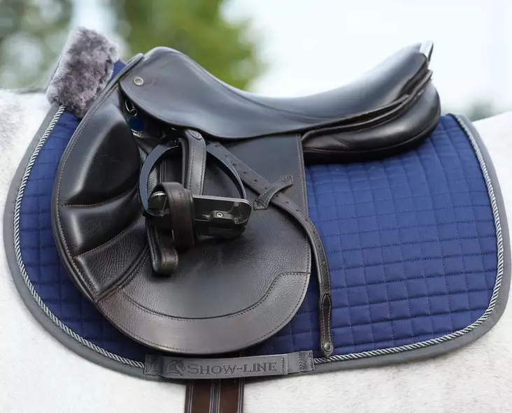 Estehuopa Show-Line FULL sini-harmaa Bucas - Ratsun satulahuovat ja romaanit - 047519 - 1