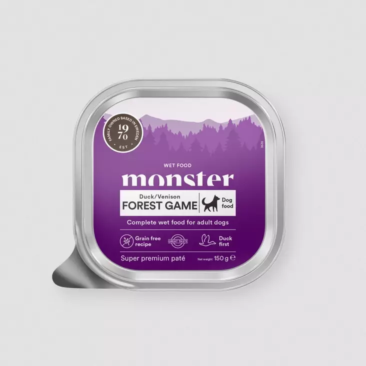 Forest Game pate 150g monster dog - Koiran säilykkeet erityisruokavaliot - 057789 - 1