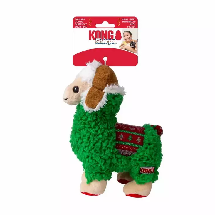 Holiday Sherps llama 21cm vihreä KONG - Koiran pehmolelut - 054489 - 1