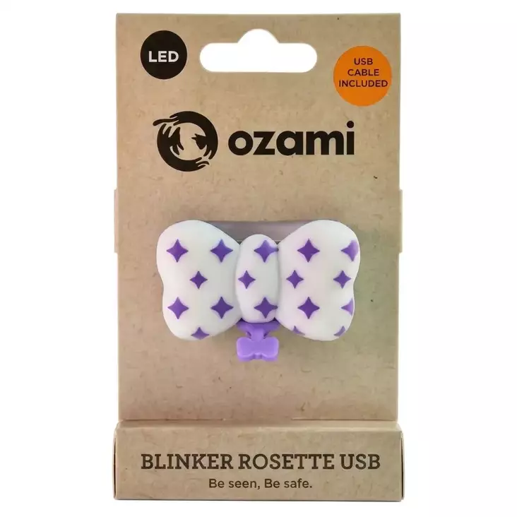 Huomiovalo Blinker Rosette USB ladattava lila Ozami - Koiran heijastimet ja turvavalot - 059479 - 1