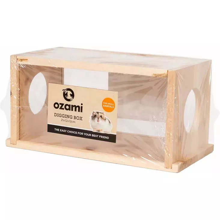 Kaivuulaatikko Digging Box jyrsijälle 21x12x12cm OZami - Pieneläinten häkkitarvikkeet - 053109 - 1
