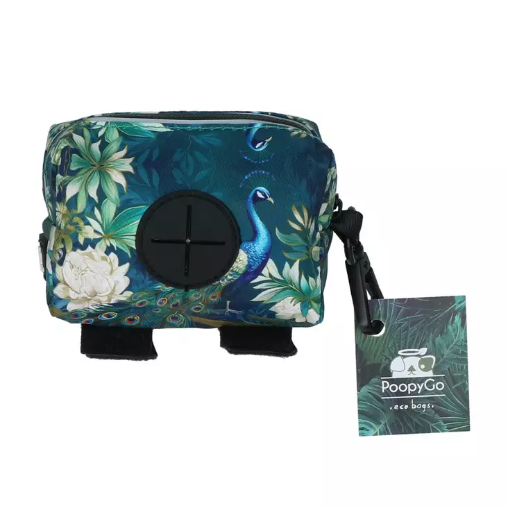 Kakkapussikotelo Eco Bag Peacock sininen PoopyGo - Koiran kakkapussit ja pidikkeet - 055839 - 1
