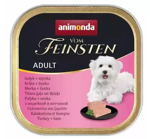 Kalkkuna & kinkku 150g Vom Feinstein Animonda - Koiran säilykkeet aikuisille koirille - 054609 - 1